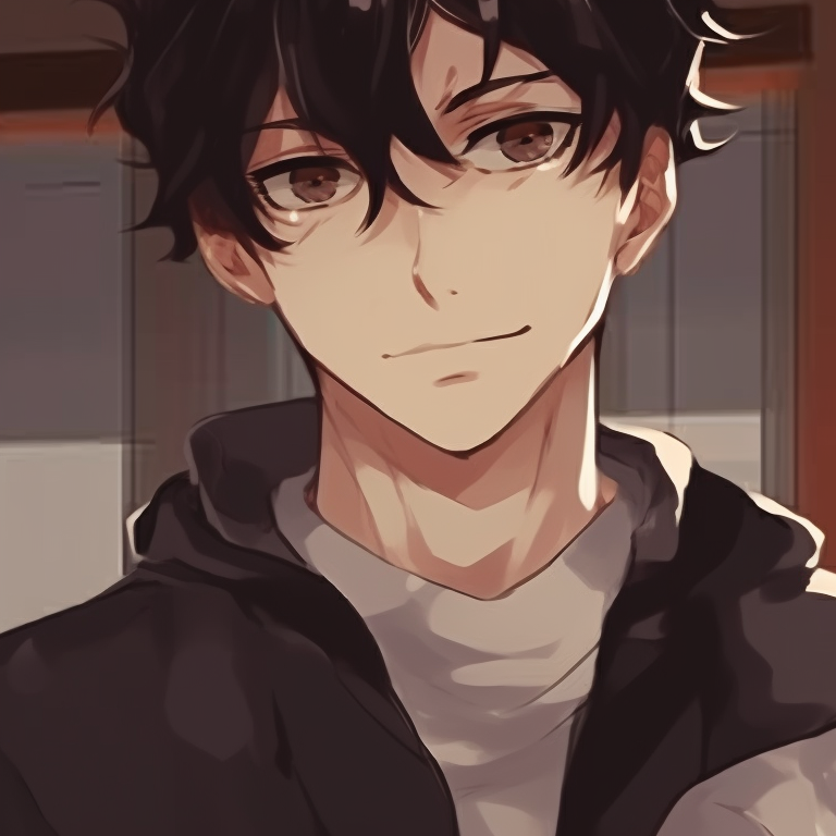 Two male characters in shadow, slightly blurred background and tranquil moonlight setting. bl matching pfp creator pfp for discord.