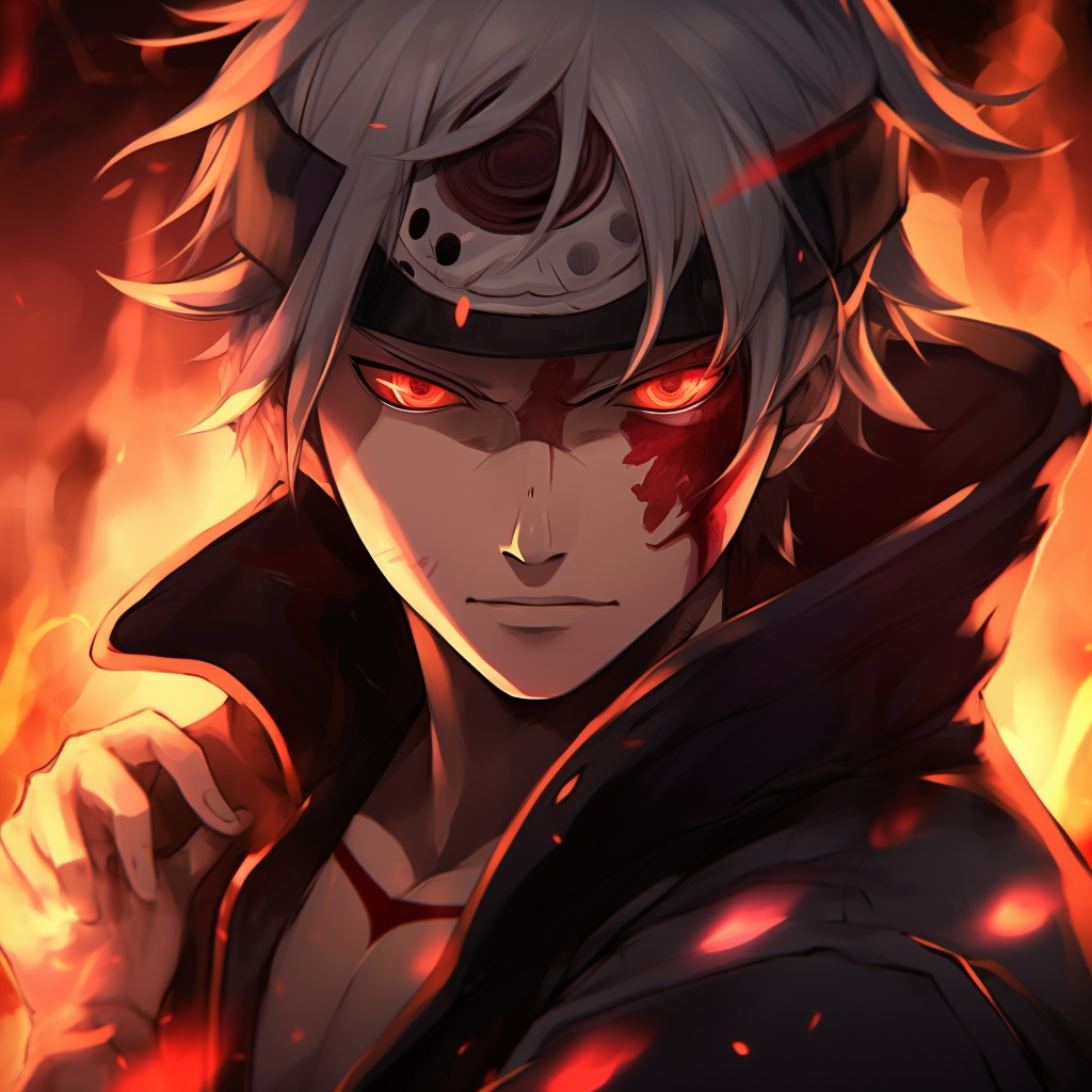 Ace's fury burst into flames, dynamic composition and vivid tonality fire anime pfp hd quality