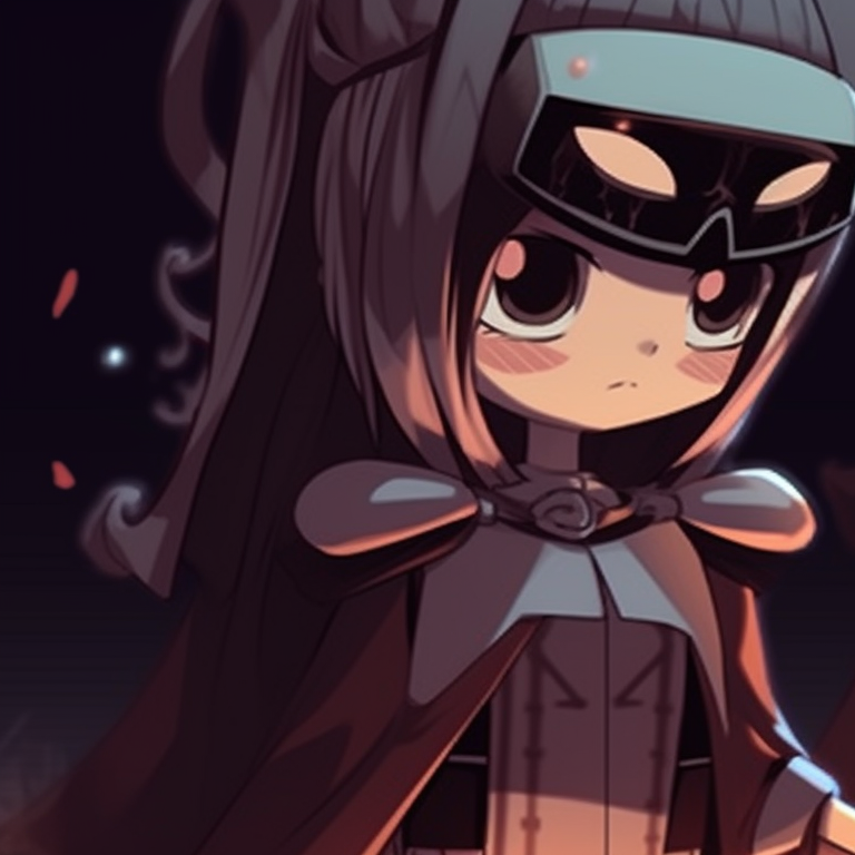 Two characters from the galaxy, ghostly Halloween attire, soft colors and eeriness captured in the art style. star wars matching pfp halloween themed characters pfp for discord.