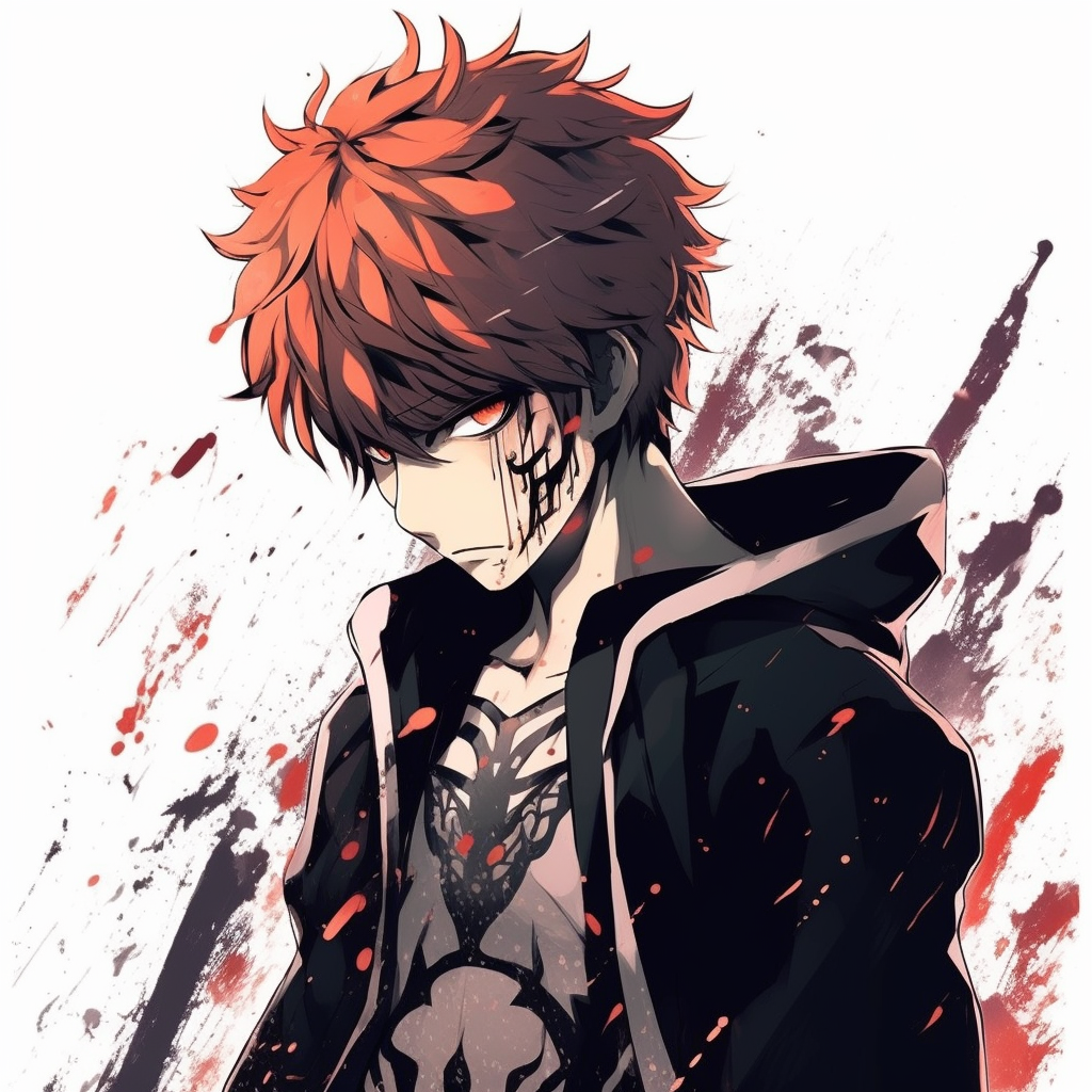 Full Hollow form of Ichigo posing, intense and foreboding illustration with rich details. aesthetic anime pfp for boysHD, free download