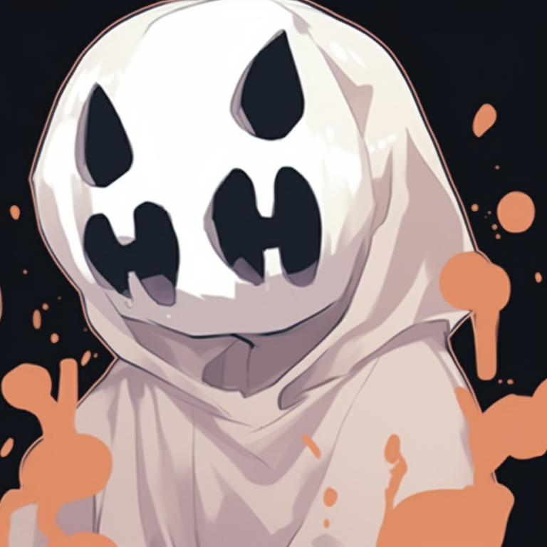 Two characters with spectral aura, soft glow effect with undertones of blue and green. matching halloween pfp with spooky elements pfp for discord.