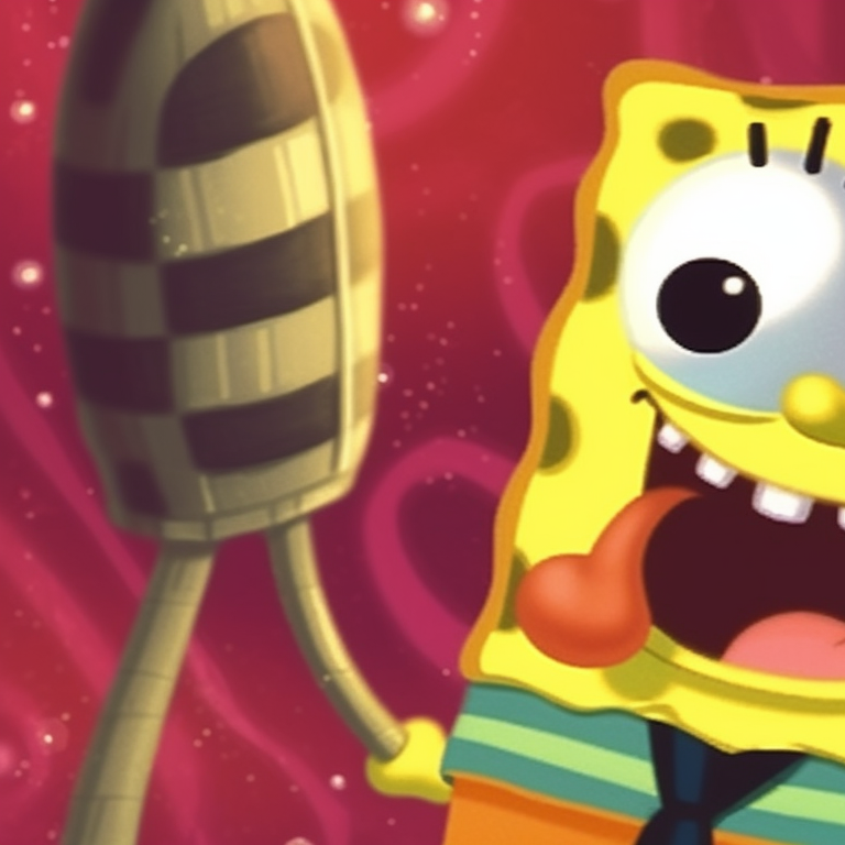 Spongebob and Sandy in action-packed karate poses, detailed with energetic lines, and brightly shaded. spongebob and sandy matching profile picture pfp for discord.