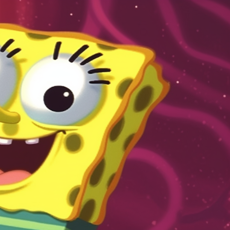 Spongebob and Sandy in action-packed karate poses, detailed with energetic lines, and brightly shaded. spongebob and sandy matching profile picture pfp for discord.