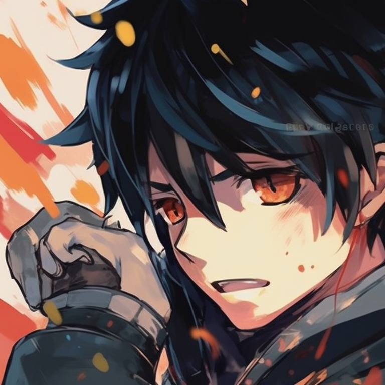 Naruto and Sasuke under a fiery and icy backdrop, bold lines and intense gazes. matching pfp ideas pfp for discord.