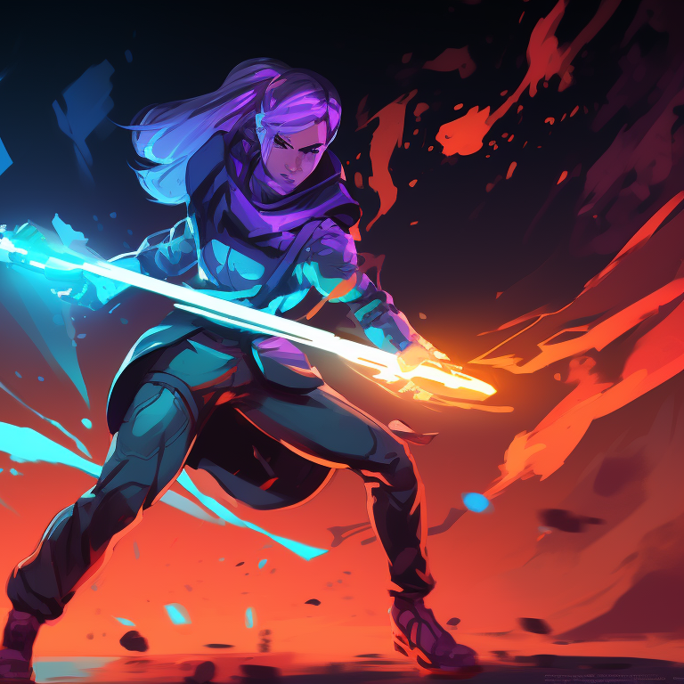 Two characters, detailed mechanical weaponry and urban backdrop, in the midst of a firefight. valorant matching pfp characters pfp for discord.