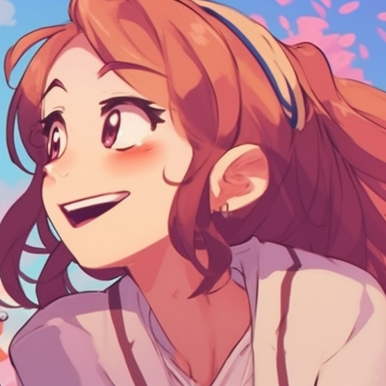 Two characters sitting back-to-back, analogous clothing, implying harmonious friendship. real life matching pfp for besties pfp for discord.