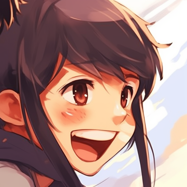 Two characters in school uniforms, soft shadows and gentle smiles. matching pfp ideas for best friends pfp for discord.