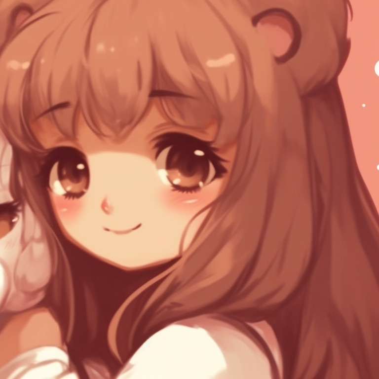Close-up of characters, soft pastel hues, eyes locked lovingly. milk and mocha pfp combinations pfp for discord.