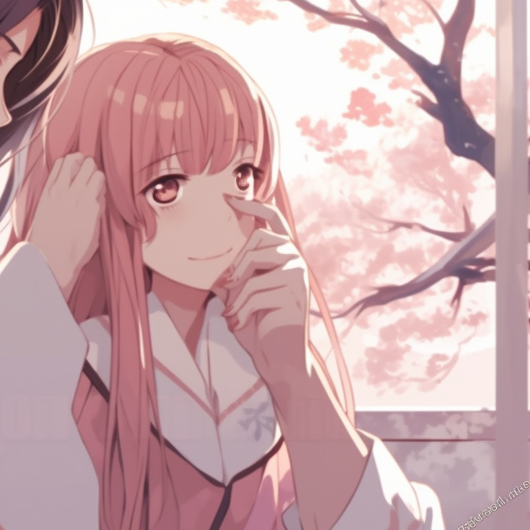 Two characters aboard a speeding train, dynamic backgrounds with motion blur, close and facing each other. trending anime pfp matching designs pfp for discord.