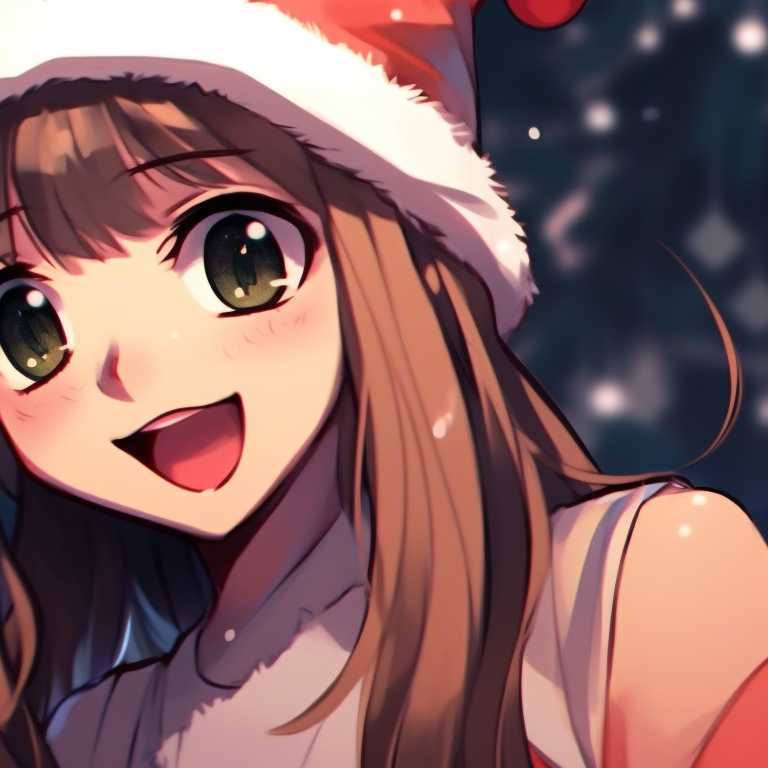 Two characters with candy cane props, festive colors and engaging expressions. matching cool christmas pfp ideas pfp for discord.