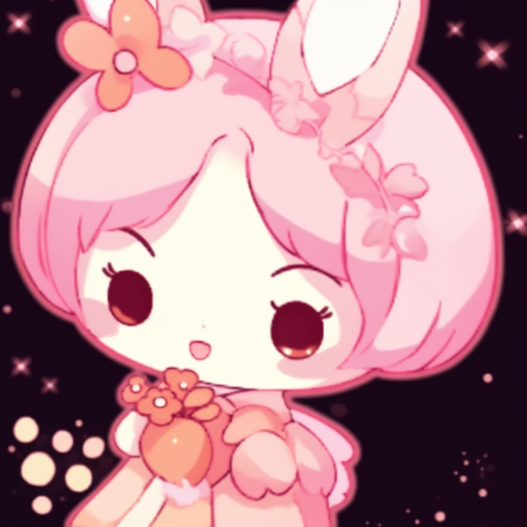 Sanrio characters in a cherry blossom scenery, pastel hues and detailed floral accents. sanrio creative matching pfp pfp for discord.