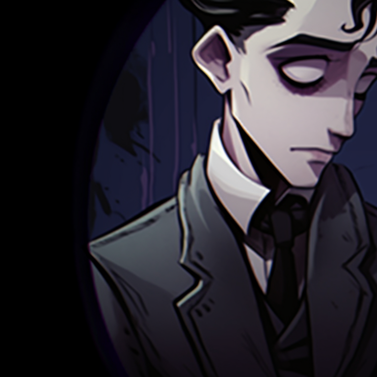 Victor and Emily in a loving gaze, medium tones and gloomy atmosphere. victor and emily corpse bride matching pfp pfp for discord.