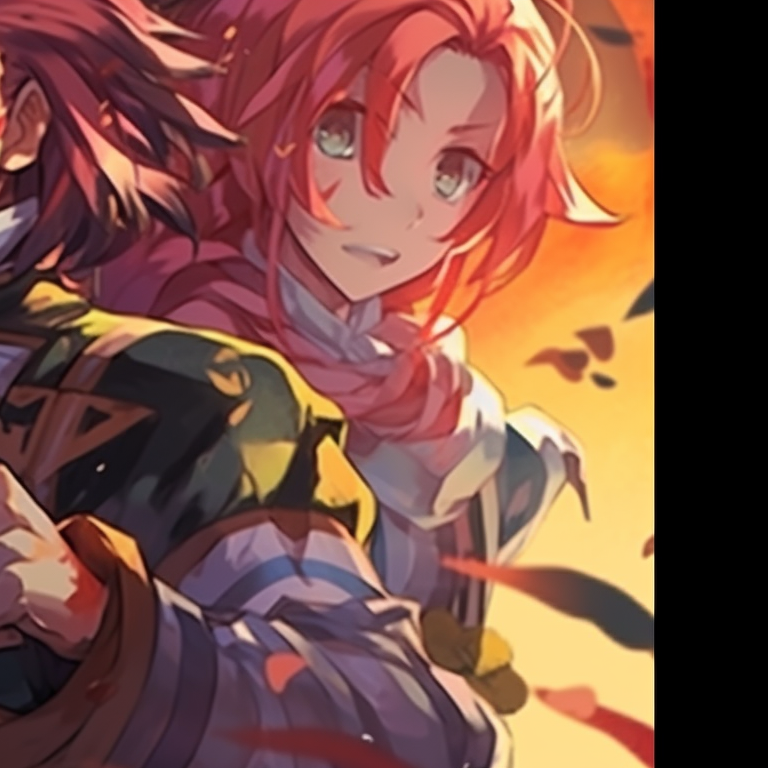 Two characters in traditional demon slayer uniforms, holding swords, detailed art style and vibrant colors. stunning demon slayer matching pfp selection pfp for discord.