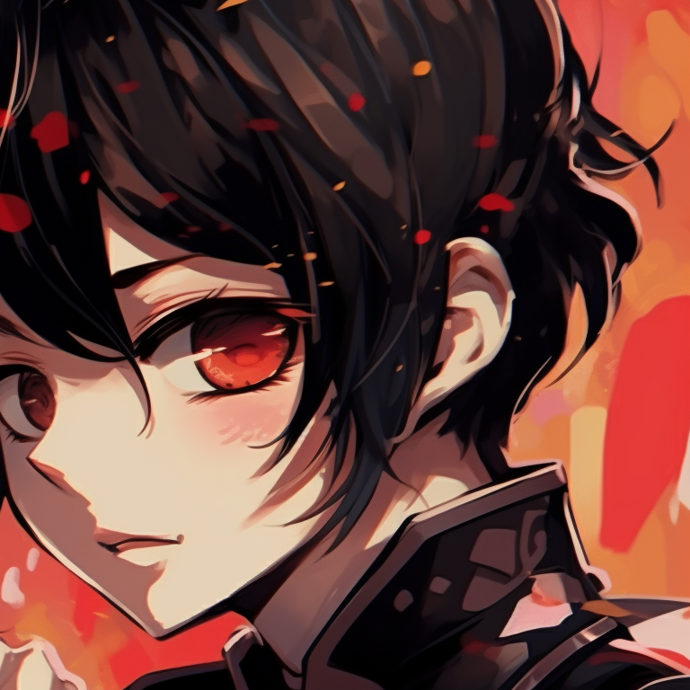 Two characters in samurai outfits, strong lines and vibrant colors, standing face to face. creative anime pfp matching pfp for discord.