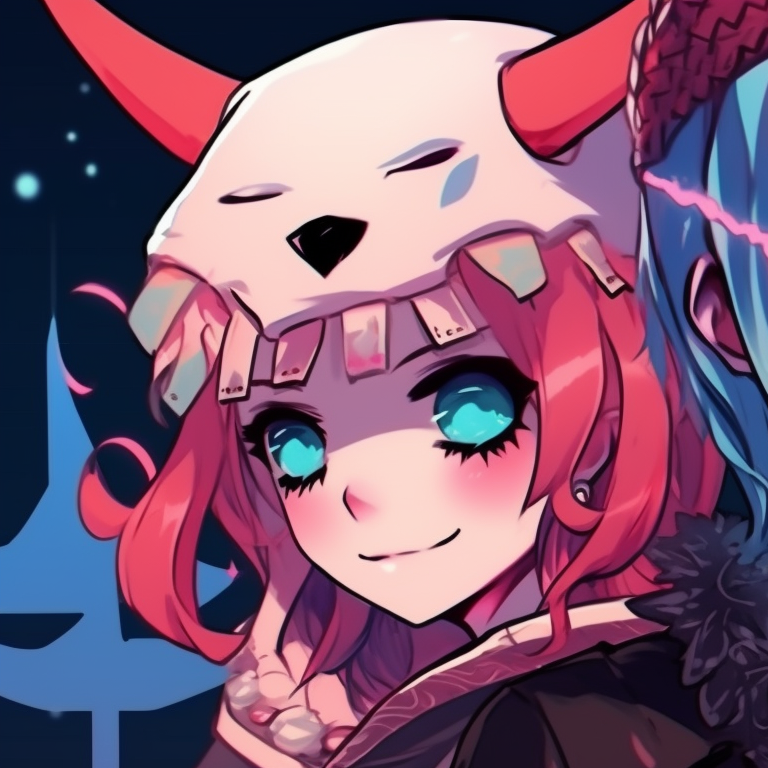 Two punk-inspired characters, adorned in dark, complex patterning and accessories, singing Christmas carols. Their stylized clothing and intense expressions highlight their passionate participation in the festive activity. xmas punk aesthetic matching christmas pfps pfp for discord.