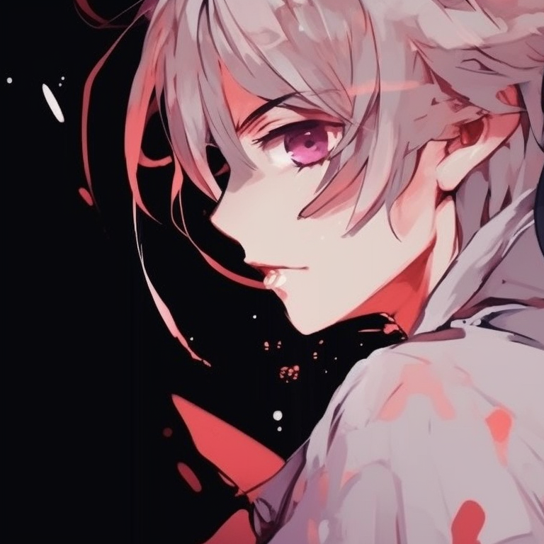 Two characters exchanging glances, minimalistic style and soft hues. awesome anime matching pfp ideas for friends pfp for discord.