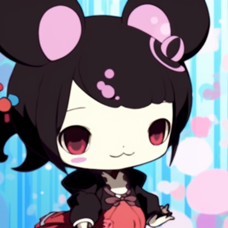 My Melody and Kuromi in a vivid spectrum of colors with bold lines, giving a vibrant feel. my melody and kuromi for mutual matching pfp pfp for discord.