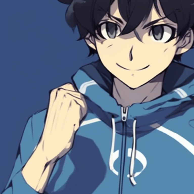 Two characters in combatative pose, strong shadows and high details on the outfits. blue lock matching pfp - manga themes pfp for discord.