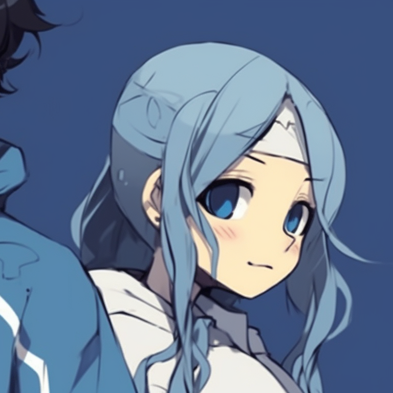 Two characters in combatative pose, strong shadows and high details on the outfits. blue lock matching pfp - manga themes pfp for discord.