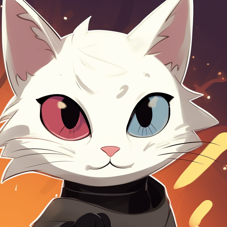 Two owl characters on a branch, using warm colors, under a moonlit night sky with spooky eyes in the background. matching halloween animal profile pictures pfp for discord.