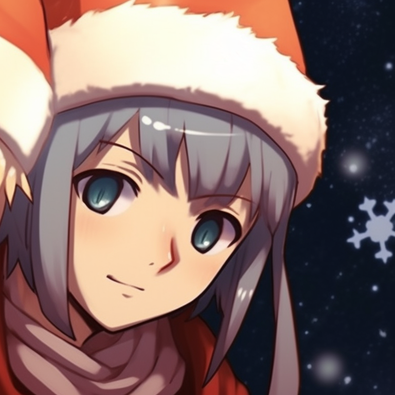 Two characters sipping hot chocolate, wearing vibrant Christmas jumpers. notable matching christmas pfp from naruto anime pfp for discord.