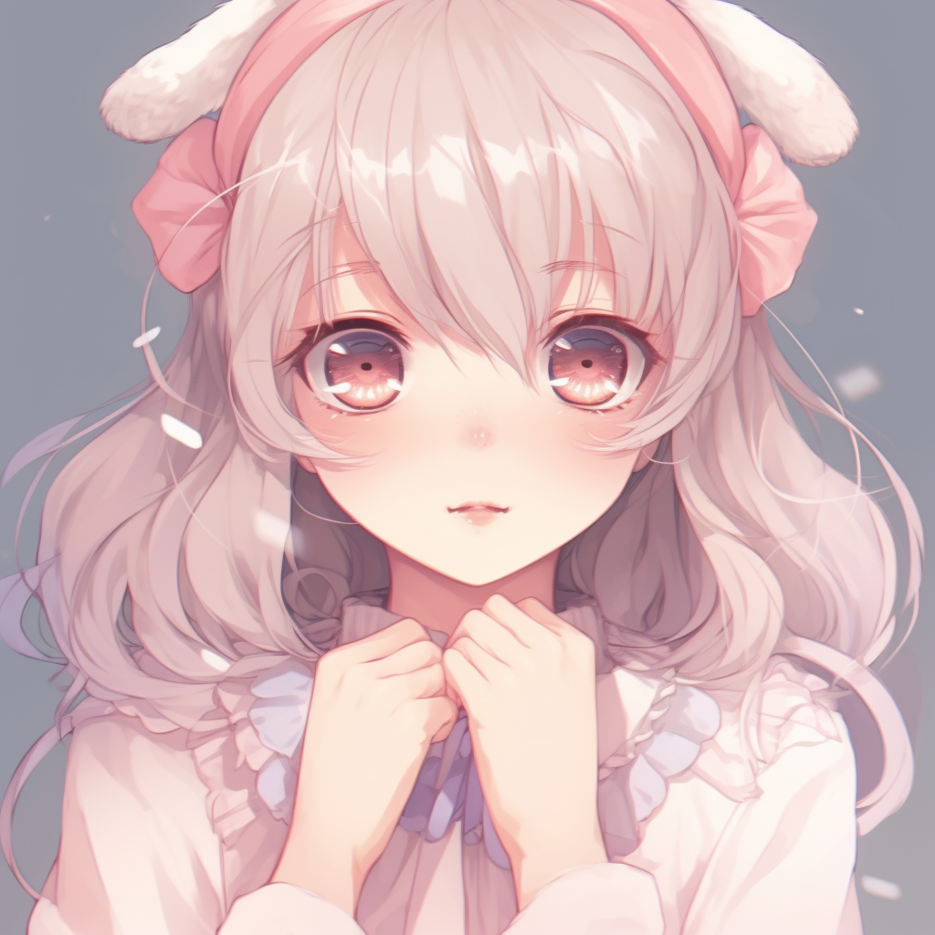 Soft pastel colors and detailed shading of a cute anime girl. aesthetic anime pfp cute pfp for discord.