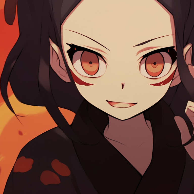 Zenitsu and Nezuko under a haunted moon, dark colors with intense character expressions. matching profile pictures zenitsu and nezuko pfp for discord.