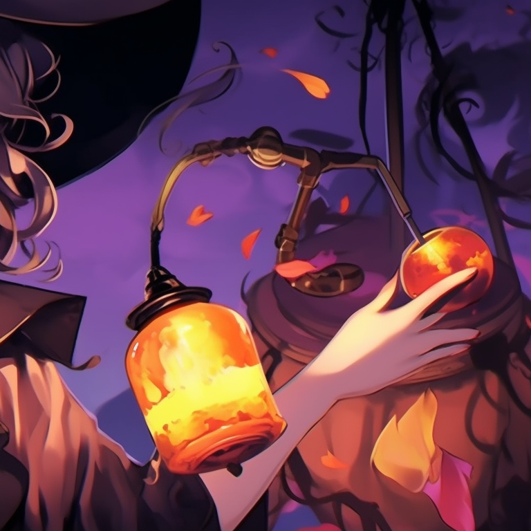 Two characters seemingly phase through each other, ethereal aura, and glowing facial details. dark matching pfp halloween theme artistic pfp for discord.