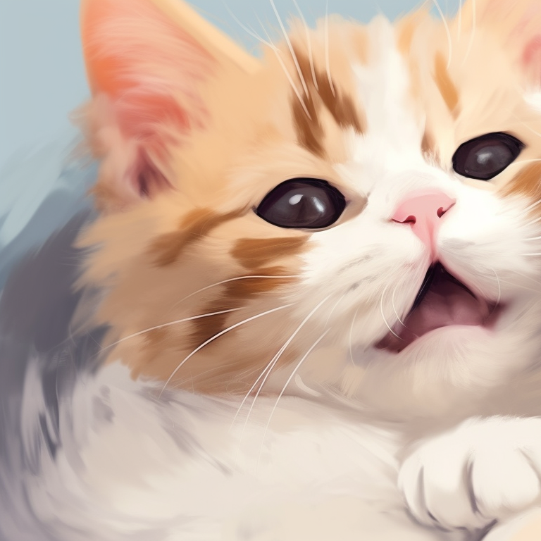 Two feline characters laughing heartily, bold line work, and saturated colors. funny matching cat pfp pfp for discord.