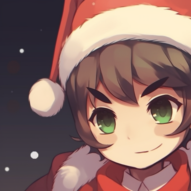 Four characters in matching elf outfits, using a playful and cartoony art style. fun-friend group matching christmas pfp pfp for discord.