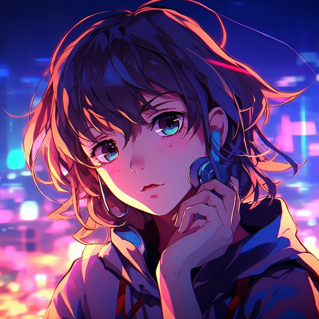 Anime character presented in a vintage style, with faded colors and classic art style for an aesthetic profile picture. aesthetic pfp anime themes pfp for discord.