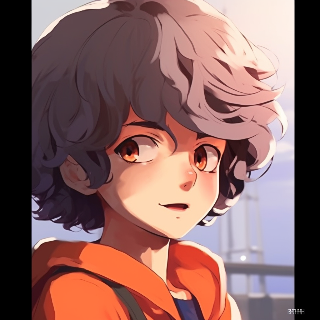 Anime profile picture with a visual joke, crisp linework and detailed backgrounds. charming anime pfp funny pfp for discord.