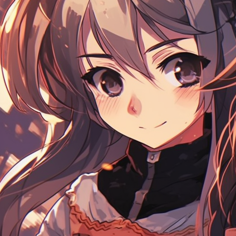 Two characters among blooming flowers, vivid colors and detailed flora designs, sharing a fond look. best friends forever matching pfp pfp for discord.