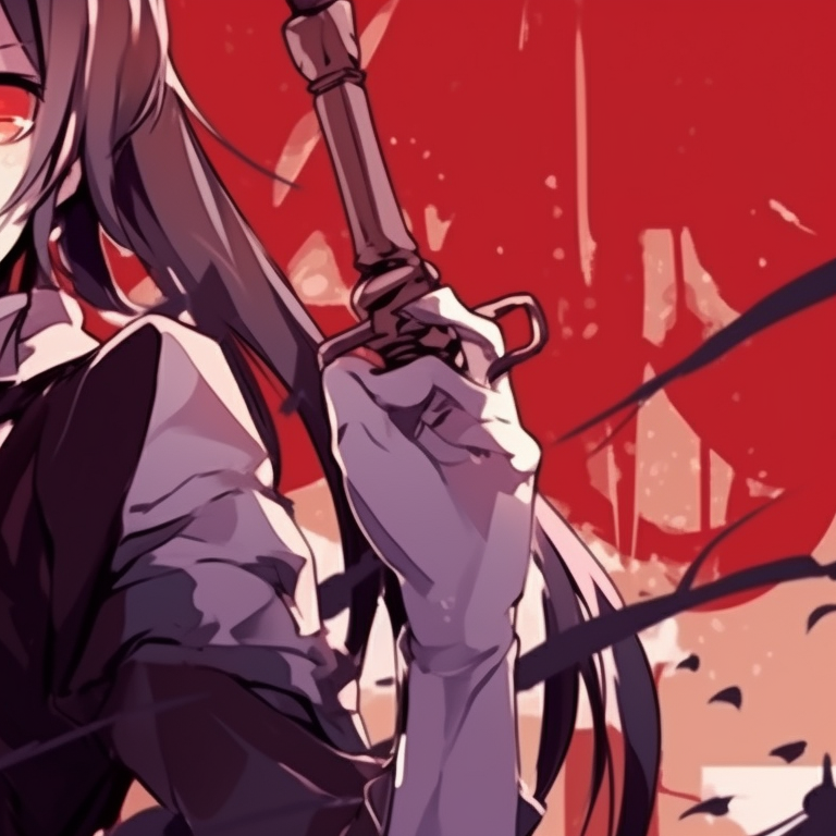 Two characters underneath a full moon and crows flying, mystical atmosphere and cool night colors. halloween theme oshi no ko matching pfp in anime pfp for discord.