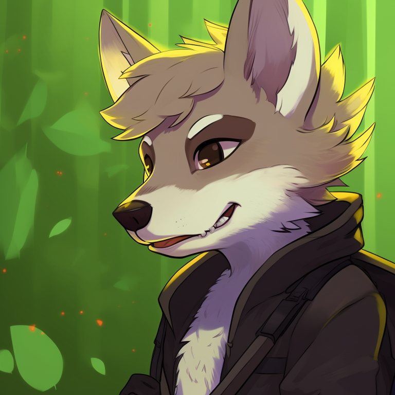 Two furry characters in forest-themed attire, vibrant greens and intricate woodland details. animated furry matching pfp pfp for discord.