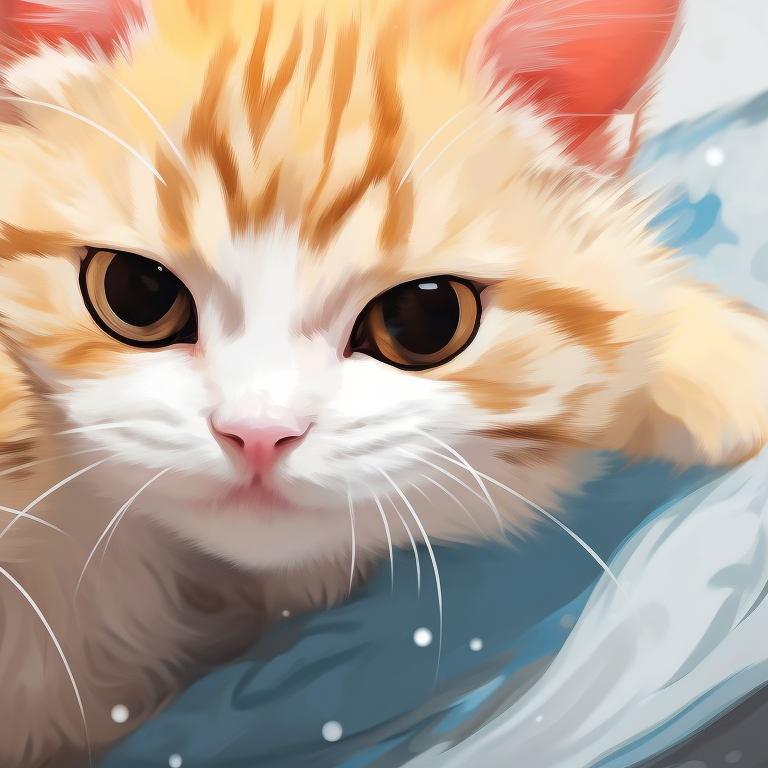 Two cats laughing, rich hues and a humorous touch to the art style. funny matching cat pfp pfp for discord.