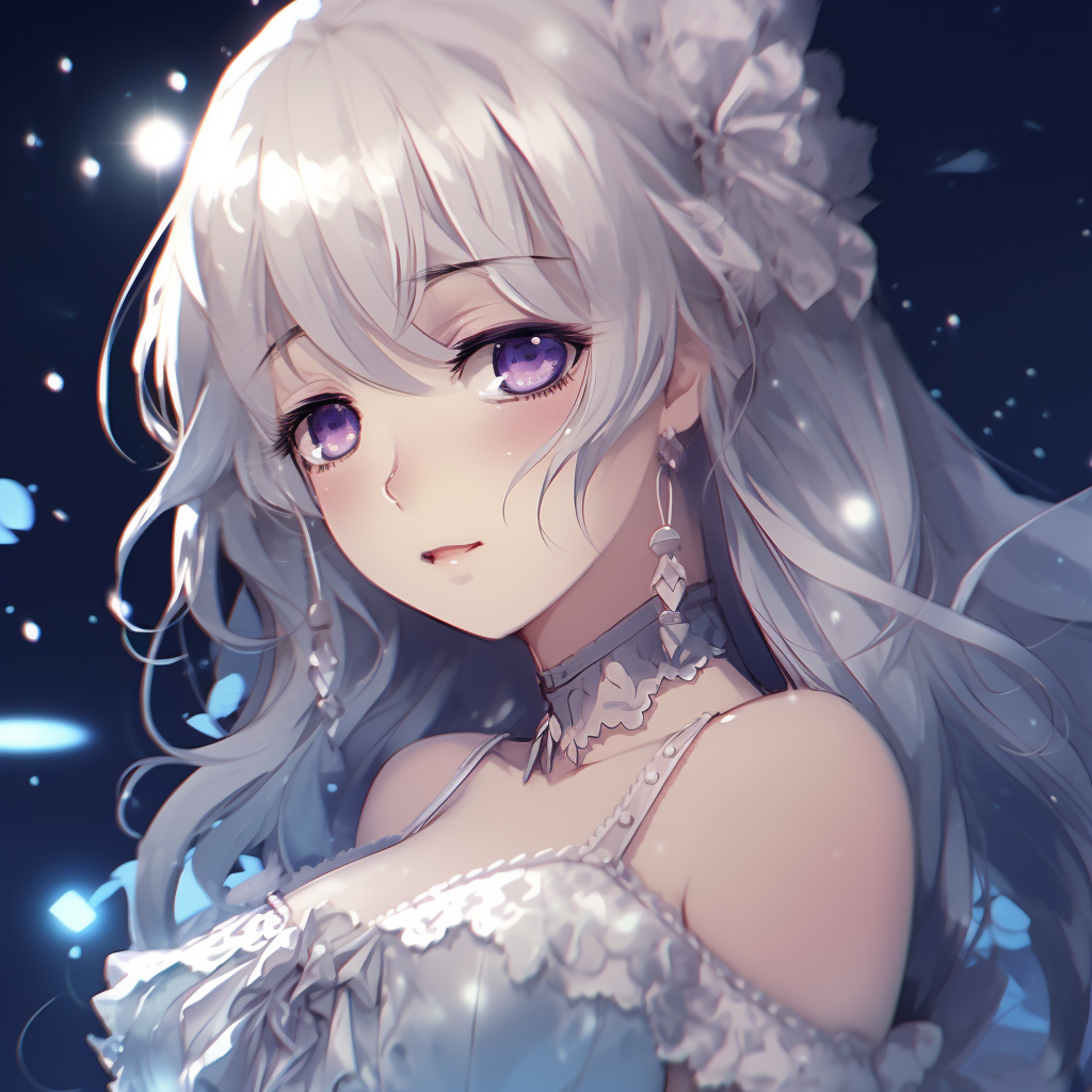 Anime character holding an ornate wand, with detailed embellishments and radiant colors. unique female anime pfp pfp for discord.