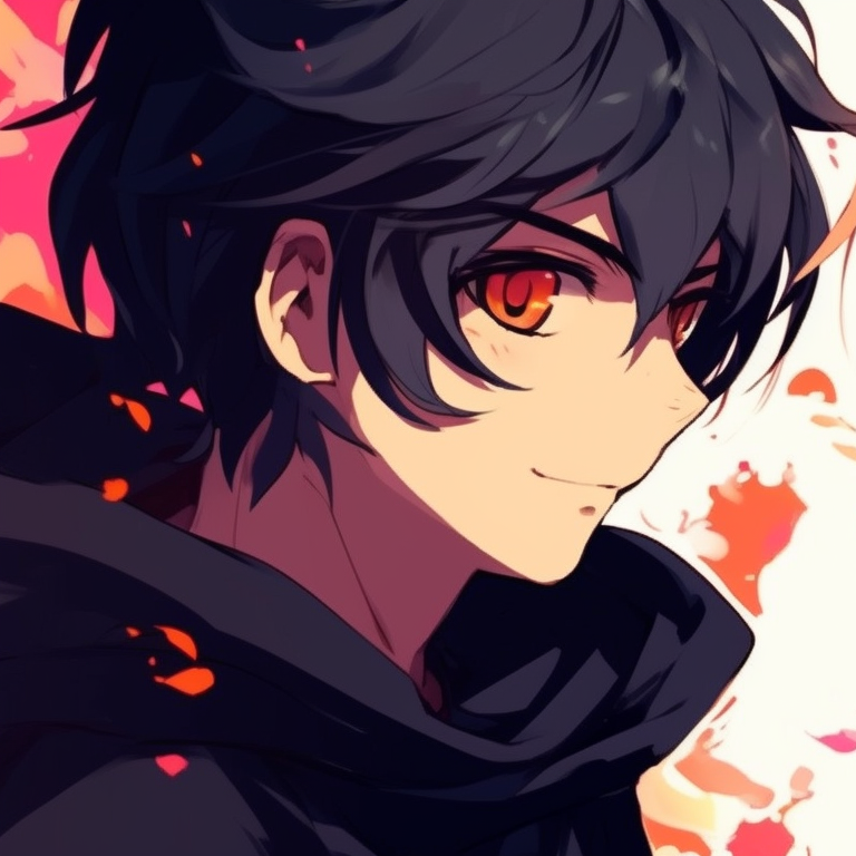 Two characters in matching battle stances, fiery hues and dynamic lines. awesome matching discord pfp ideas pfp for discord.