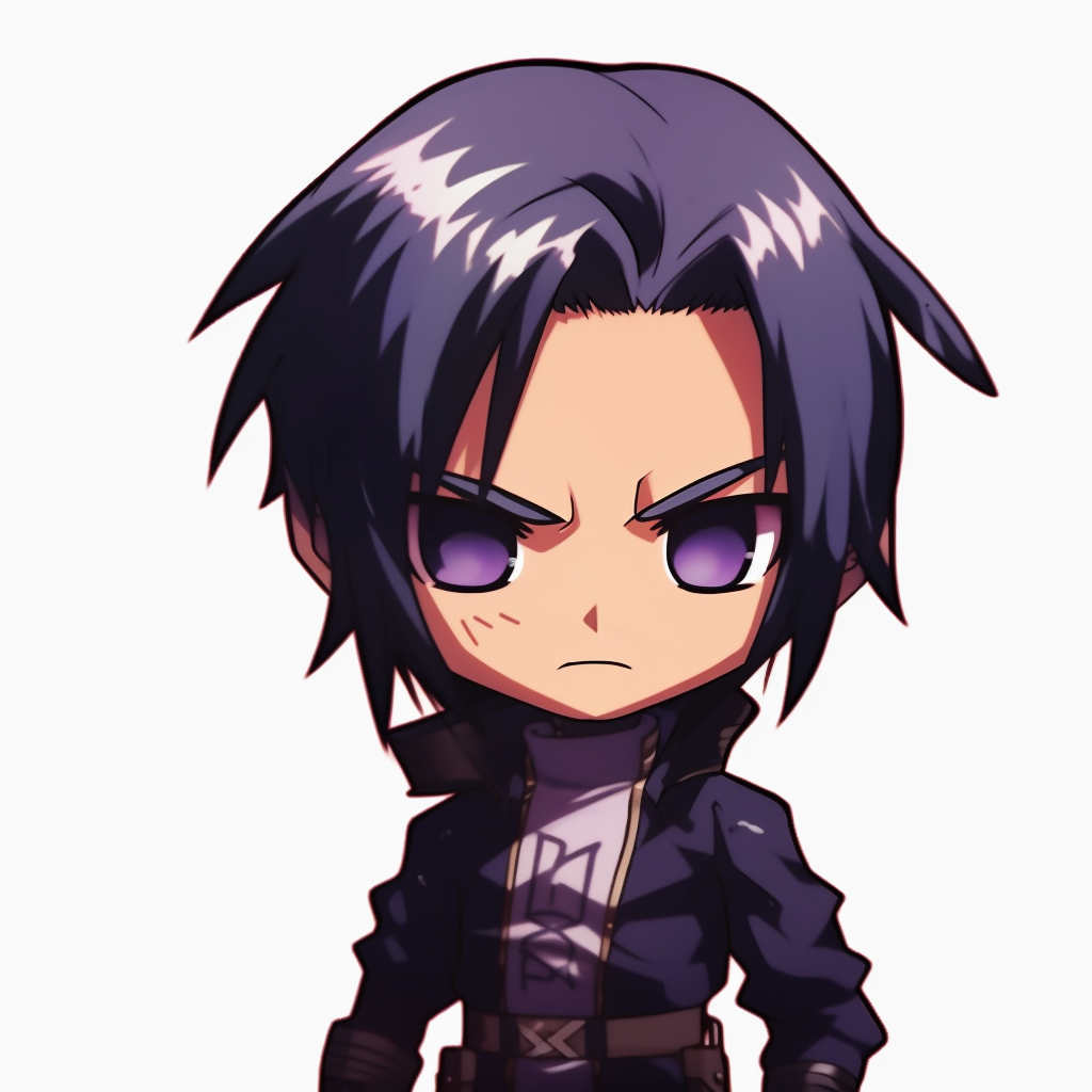 Close-up of Sasuke's Sharingan eye, vivid red and intricate details. aesthetics of cringe anime pfp pfp for discord.