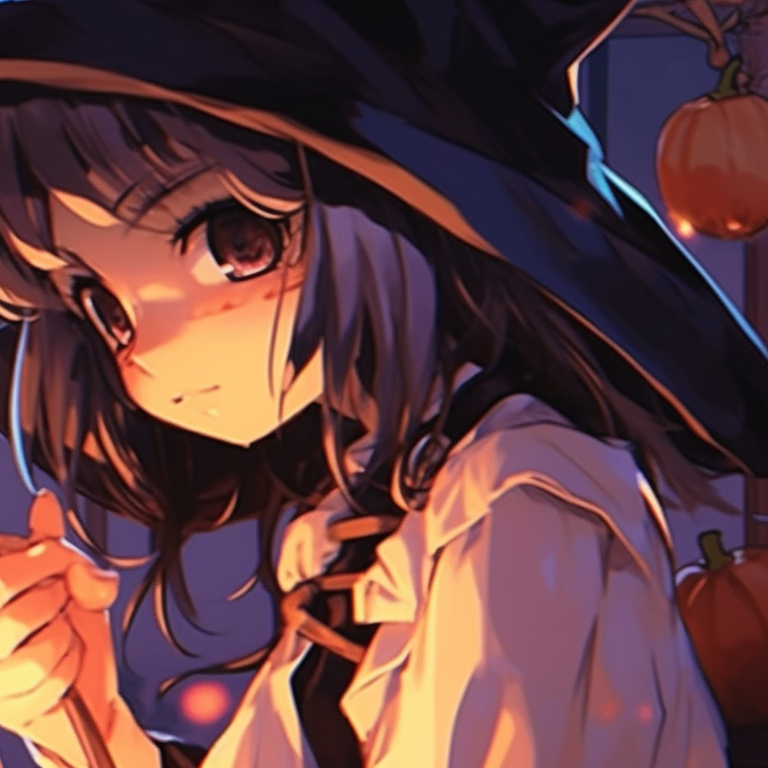 Two characters, ethereal ghost designs, soft glow and pastel tones, floating beside each other. animated halloween-themed anime pfp gifs pfp for discord.