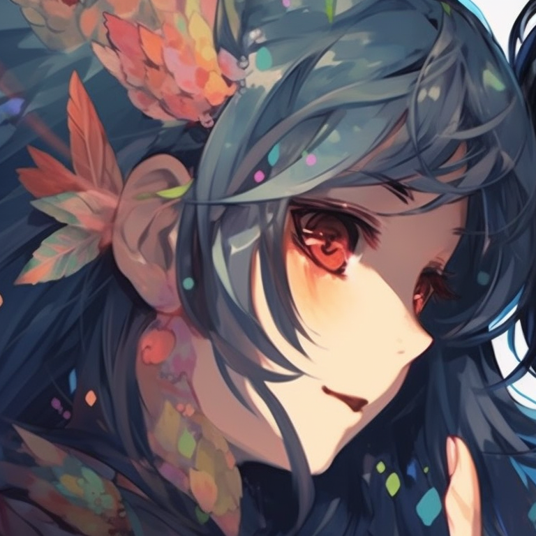 Two characters under a sakura tree, soft tones and peaceful expression, viewing each other cool matching pfp for duo friends pfp for discord.