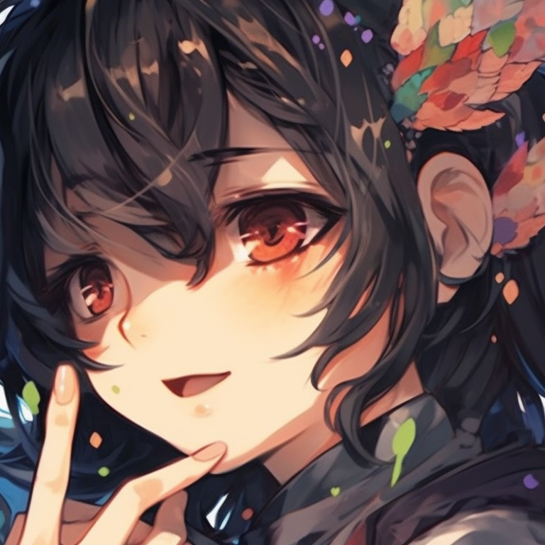 Two characters under a sakura tree, soft tones and peaceful expression, viewing each other cool matching pfp for duo friends pfp for discord.