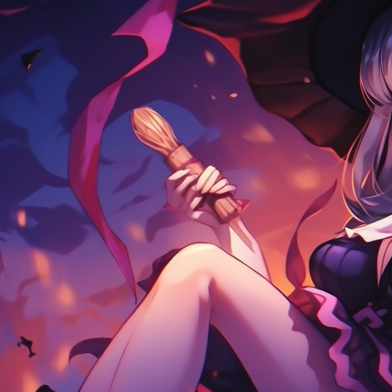 Two characters behind smiling jack-o-lanterns with matching orange and black hues. charming halloween themed best friend matching pfp - spooky duo pfp for discord.