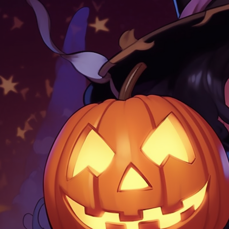 Two characters in fairytale-themed Halloween costumes, intricate outfits with a burst of bright colors. cute disney halloween matching pfps pfp for discord.