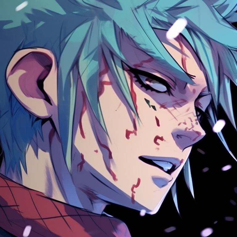 Two punk-styled characters in a loving pose under the mistletoe, emphasized by their contrasting outfits and accessories. The color palette of the image enhances the festive, yet unconventional, atmosphere. xmas punk aesthetic matching christmas pfps pfp for discord.