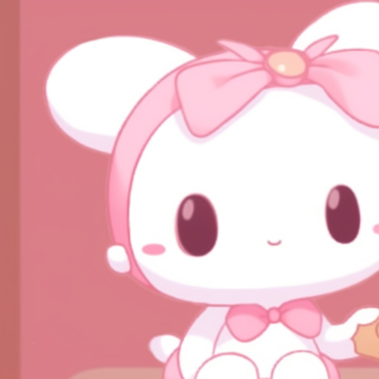 My Melody and Kuromi in matching outfits, deep shading with contrasting red and black. stylish matching sanrio pfp pfp for discord.