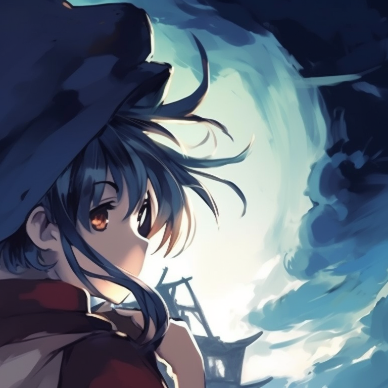 Howl and Sophie's silhouettes against a moonlit sky, a spooky landscape in the backdrop. howl's moving castle halloween matching pfp ideas pfp for discord.