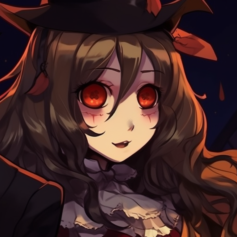 Two characters in superhero suits, Halloween accessories and dynamic poses. halloween themed pfp matching pfp for discord.