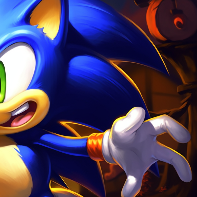 Close-up of Sonic and Tails, high contrast with sharp, angular lines. matching sonic and tails halloween pfp pfp for discord.