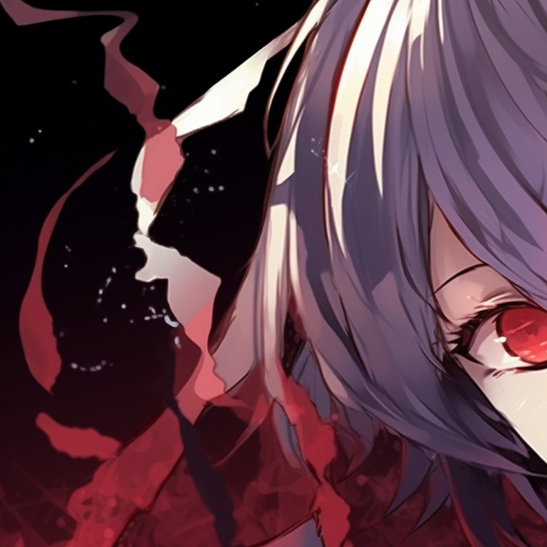 Two characters in spooky sidekick costumes, playful interaction and vibrant colors. halloween theme oshi no ko matching pfp in anime pfp for discord.